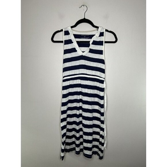 Tommy Hilfiger Sleepwear Dress Womens Blue White Stripe Sleeveless Size Small - Picture 2 of 14